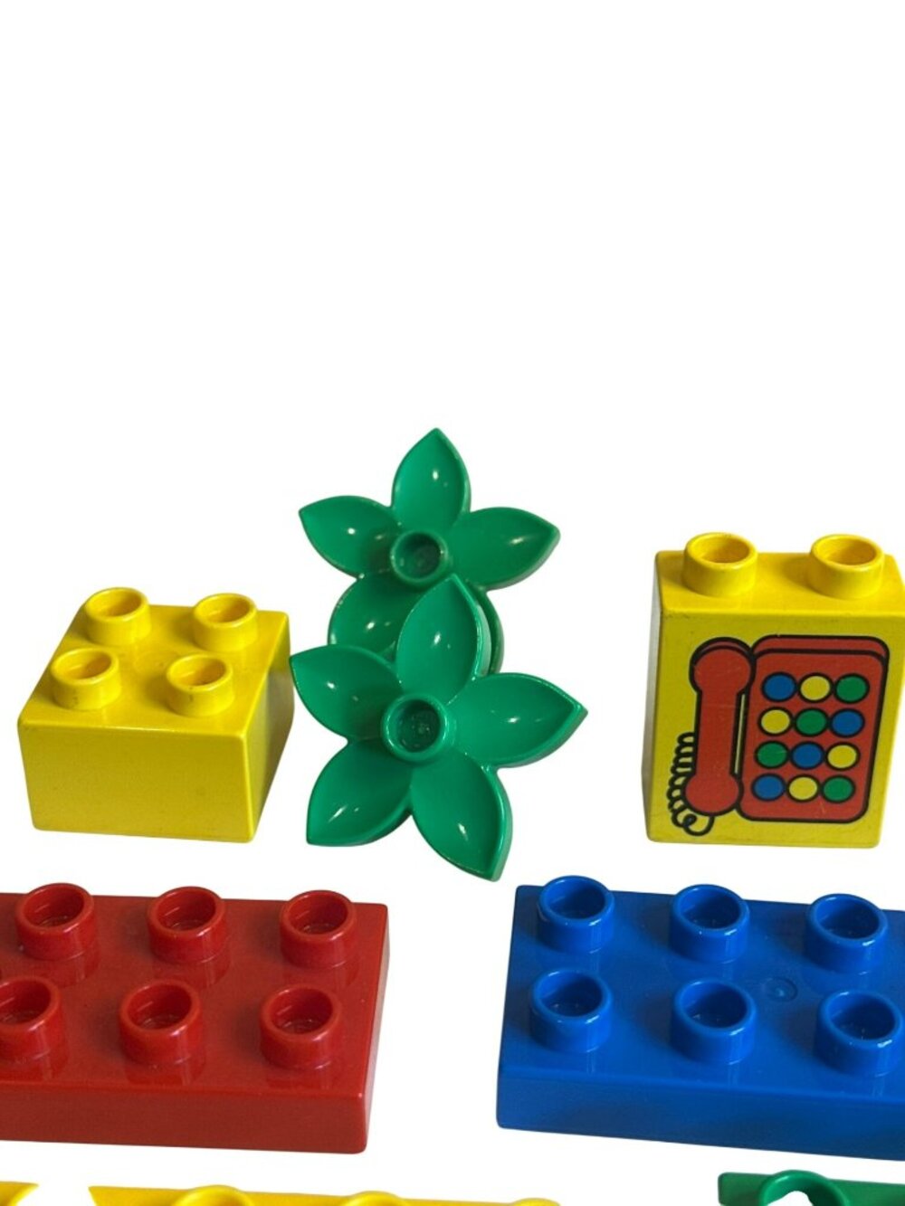 LEGO Duplo Lot of Flat Bricks Slopes Traffic Cone 1x2 Cylinder Flowers Etc. Bulk - Picture 3 of 6